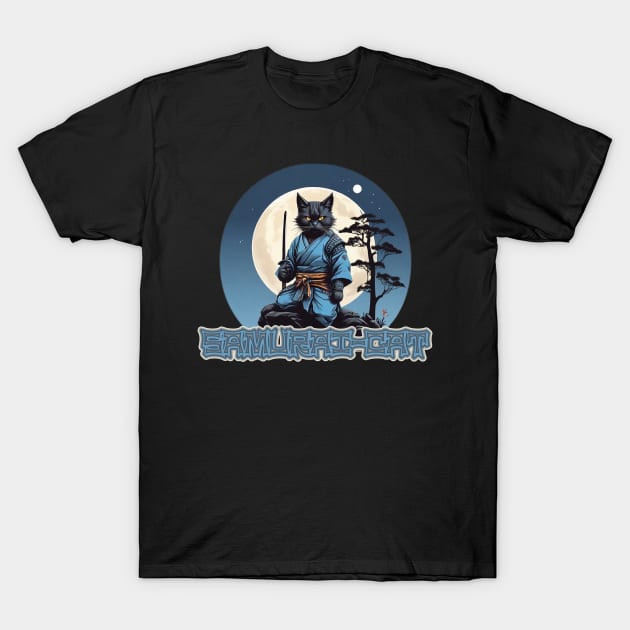 Samurai Cat T-Shirt by MagesticLuminous